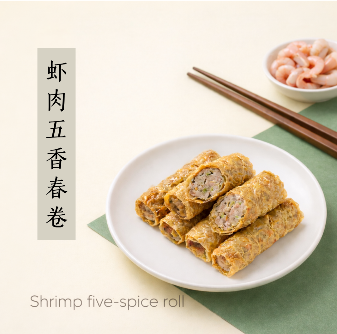 [ 虾肉五香春卷 ]｜鲜香入味 · 酥脆停不下