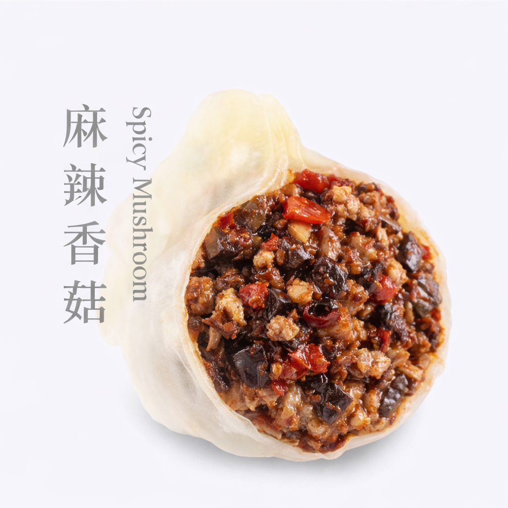 「麻辣香菇鲜肉饺」｜重口必爱 · 香辣上瘾